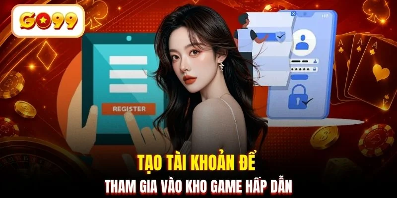 Tạo tài khoản để tham gia vào kho game hấp dẫn