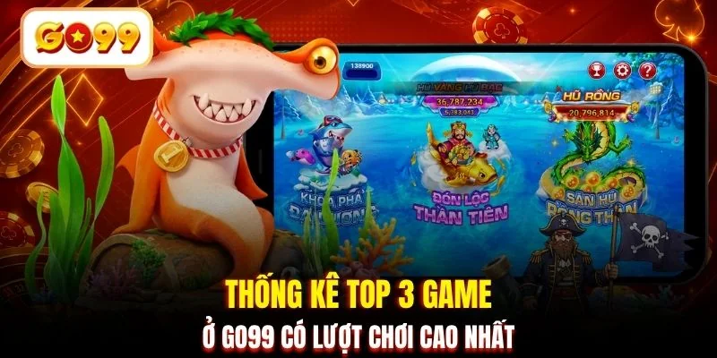Thống kê top 3 game ở GO99 có lượt chơi cao nhất